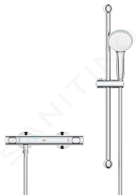 ▷ Chollazo Set de ducha Grohe Precision Start con grifo termostático y  barra por sólo 126,63€ con envío gratis (-55%)