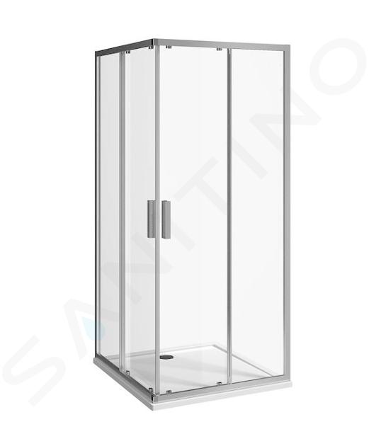 Jika Nion - Cabina doccia 80x80 cm, Jika perla Glass, argento/vetro artico H2512N10026661