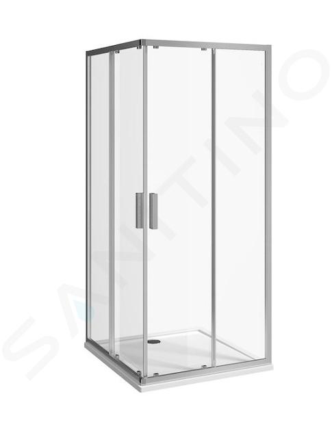 Jika Nion - Sprchový kút 900x900 mm, Jika perla Glass, strieborná/sklo arctic H2512N20026661