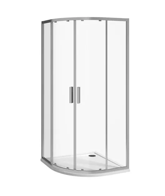 Jika Nion - Sprchový kút štvrťkruhový, 80x80 cm, rádius 55 cm, Jika perla Glass, strieborná/sklo arctic H2532N10026661