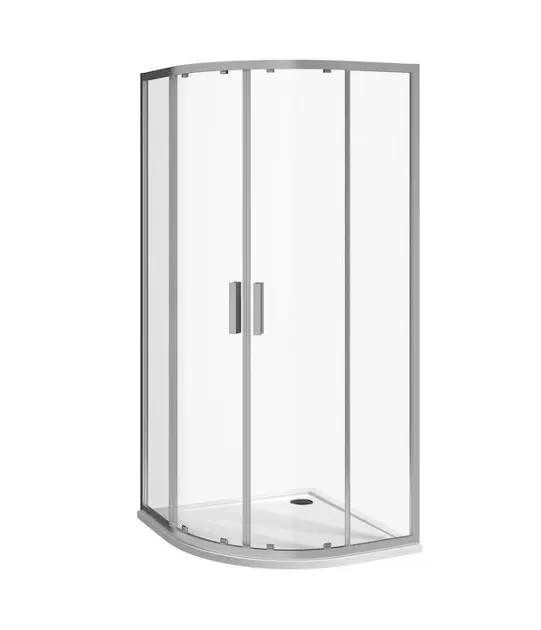 Jika Nion - Sprchový kút štvrťkruhový, 100x100 cm, rádius 55 cm, Jika perla Glass, strieborná/sklo arctic H2532N30026661