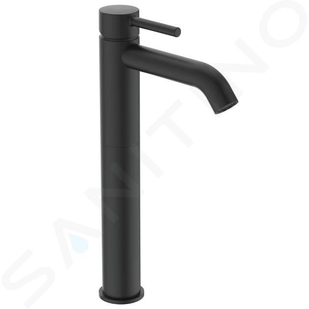 Ideal Standard CeraLine - Grifo de lavabo con desagüe, negro BC194XG