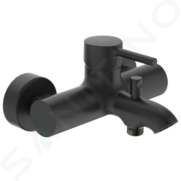 Ideal Standard CeraLine - Grifo de pared para bañera, negro BC199XG