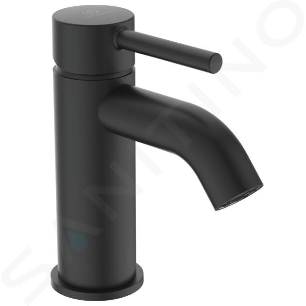 Ideal Standard CeraLine - Grifo de lavabo con desagüe Click-Clack, negro BC822XG