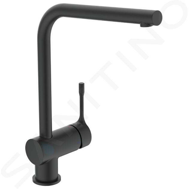 Ideal Standard Ceralook - Grifo de fregadero, negro BC174XG