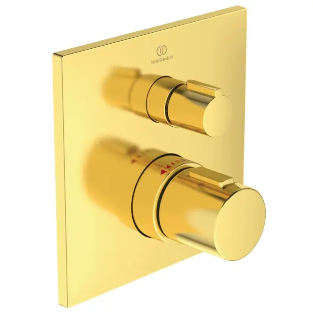 Levně Ideal Standard CeraTherm - Termostatická sprchová baterie pod omítku, Brushed Gold A6956A2