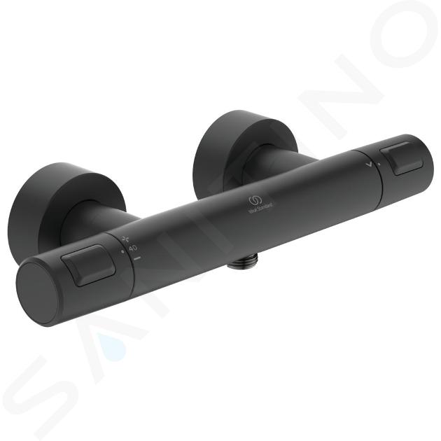 Ideal Standard CeraTherm - Grifo termostático de ducha T25, negro A7201XG