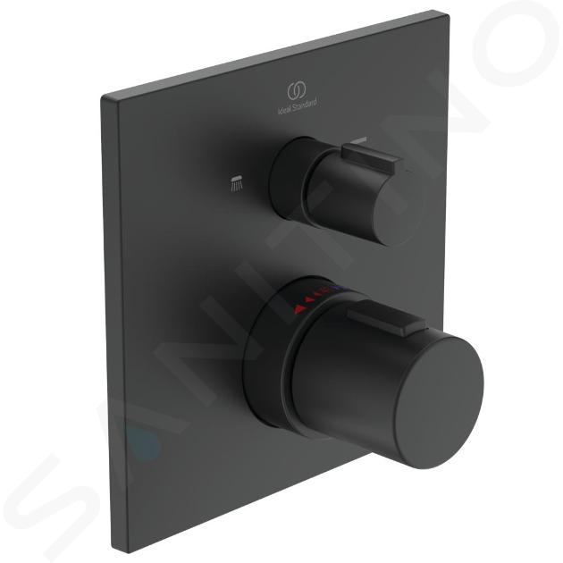 Ideal Standard CeraTherm - Miscelatore termostatico ad incasso per vasca da bagno, nero A7522XG