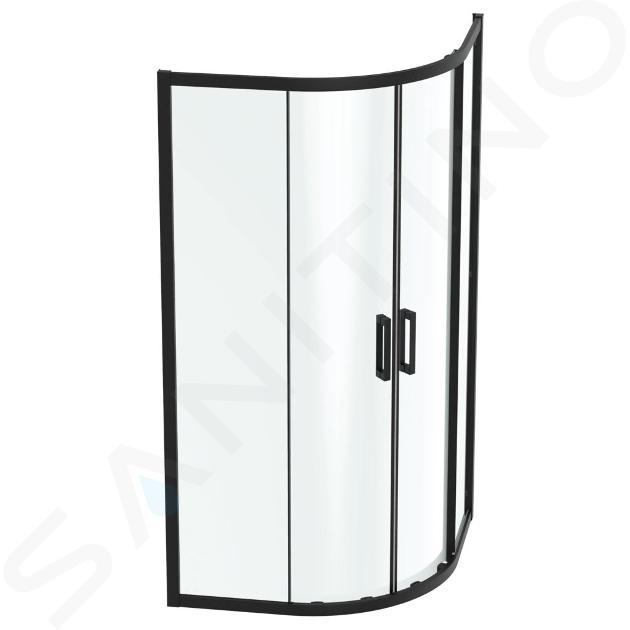 Ideal Standard Connect 2 - Cabine de douche 800x800 mm, noir / verre clair K9250V3