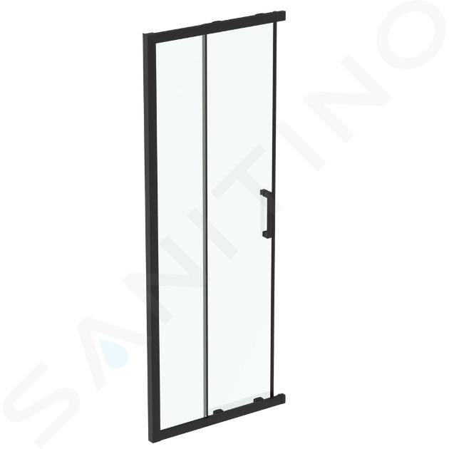 Ideal Standard Connect 2 - Schiebeduschtür, zweiteilige, 80 cm, schwarz/ glasklar K9259V3