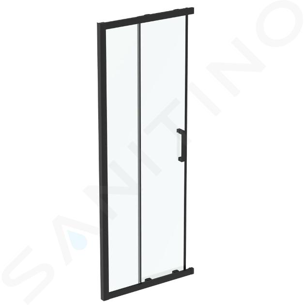 Ideal Standard Connect 2 - Schiebeduschtür, zweiteilige, 90 cm, schwarz/ glasklar K9261V3