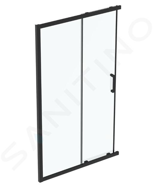 Ideal Standard Connect 2 - Schiebeduschtür, zweiteilige, 120 cm, schwarz/ glasklar K9264V3