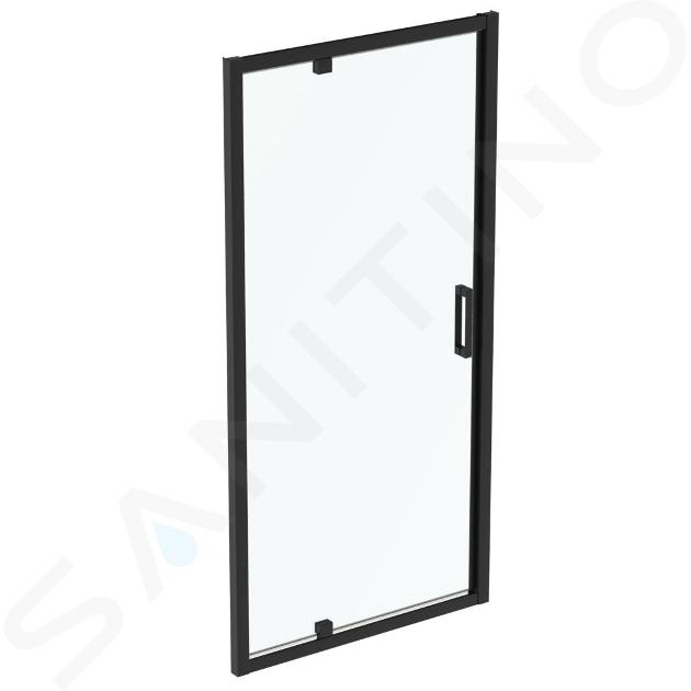 Ideal Standard Connect 2 - Drzwi prysznicowe obrotowe 80 cm, czarne/szkło przezroczyste K9268V3