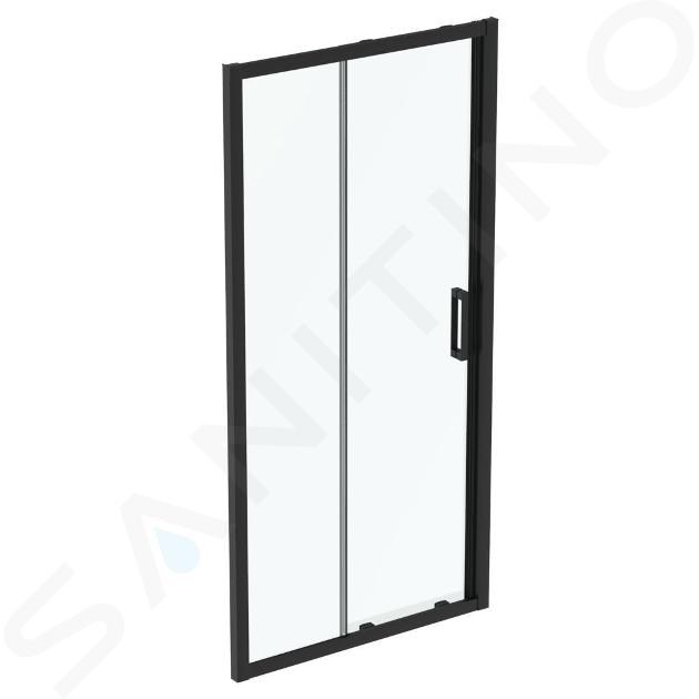 Ideal Standard Connect 2 - Porte de douche coulissante, 2 battants, 1000 mm, noir / verre clair K9273V3