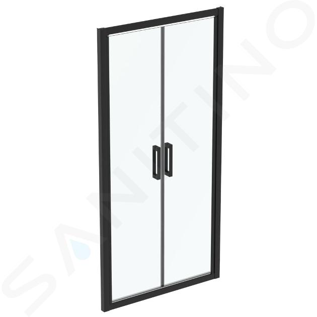 Ideal Standard Connect 2 - Puerta de ducha 900 mm, negro/cristal transparente K9294V3