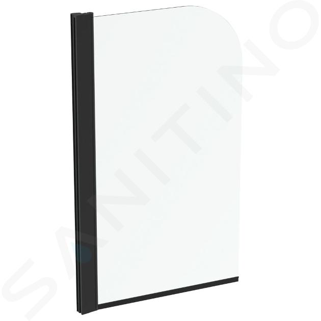 Ideal Standard Connect 2 - Mampara de bañera 800x1400 mm, negro/cristal transparente T9924V3