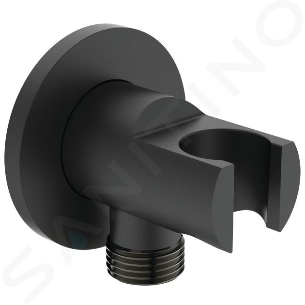 Ideal Standard Idealrain - Support de douche avec connecteur, noir BC807XG