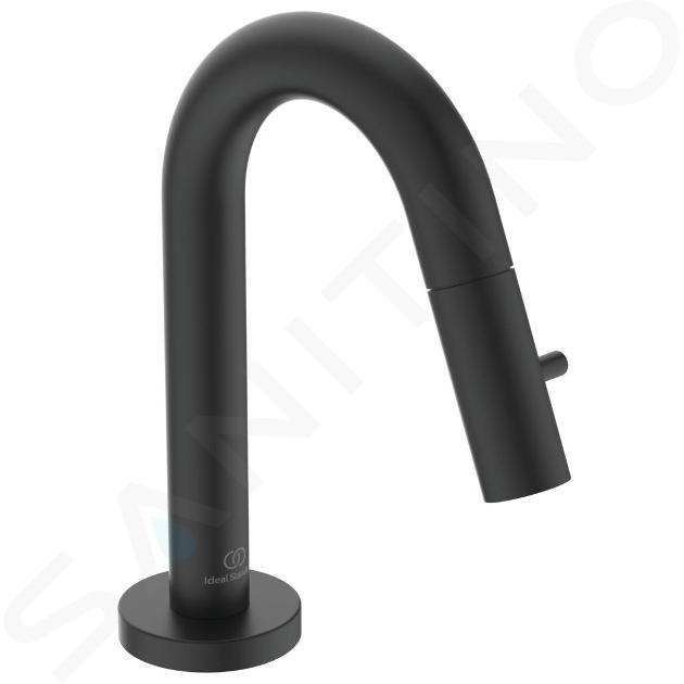 Ideal Standard IdealStream - Grifo de agua fría para lavabo, negro F2842XG