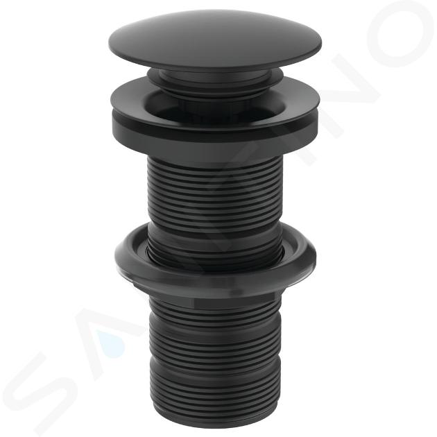 Ideal Standard Accesorios - Juego de desagüe Click-Clack para lavabos sin rebosadero, negro E1483XG