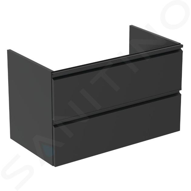 Ideal Standard Tesi - Mobiletto sottolavabo, 80x44x49 cm, nero T0051ZT