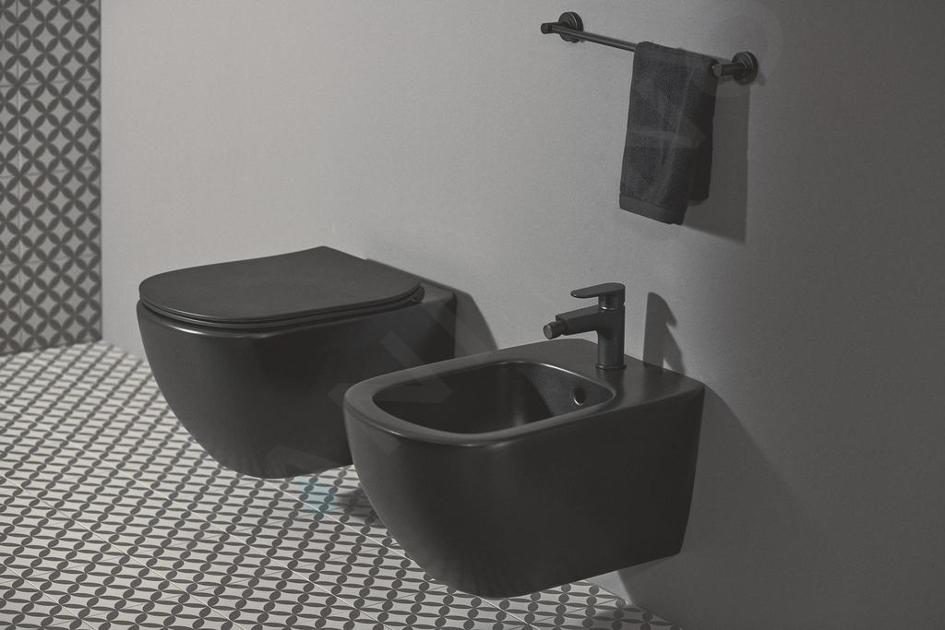 Abattant double noir WC