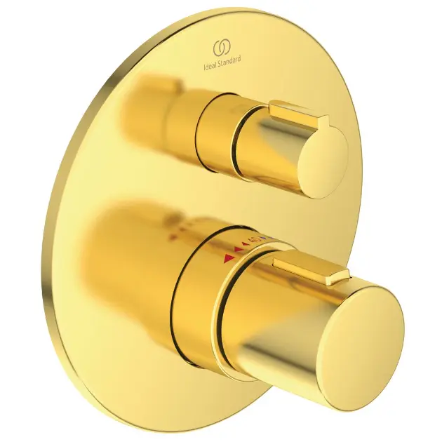 Levně Ideal Standard CeraTherm - Termostatická sprchová baterie pod omítku, Brushed Gold A5813A2