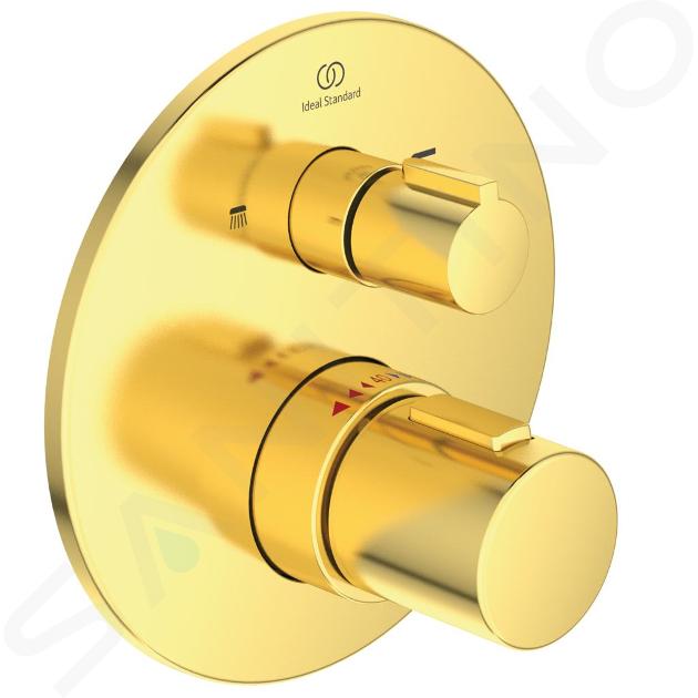 Ideal Standard CeraTherm - Baterie termostatată pentru cadă, încastrată, Brushed Gold A5814A2