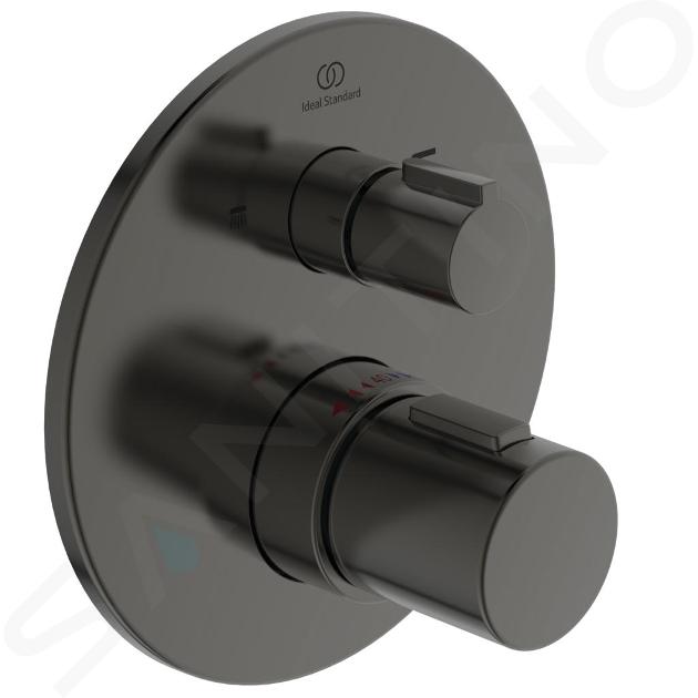 Ideal Standard CeraTherm - Miscelatore termostatico ad incasso per vasca da bagno, Magnetic Grey A5814A5