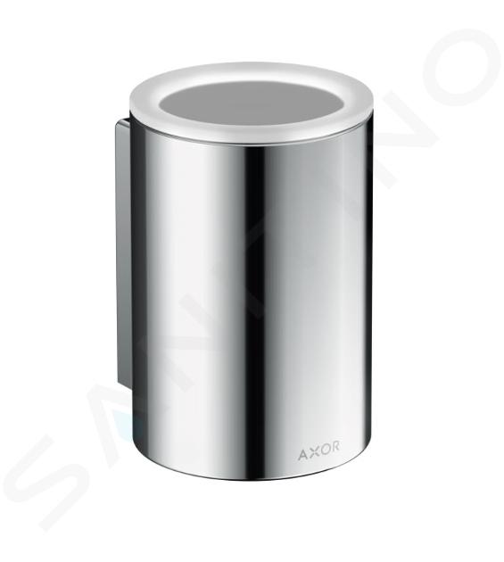 Axor Universal Circular - Tandenborstel en tandpasta beker met houder, chroom/glas 42804000