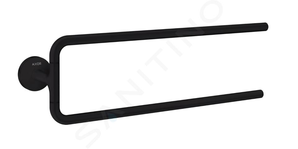Axor Universal Circular - Dubbele handdoekhouder, lengte 49 cm, zwart 42822670