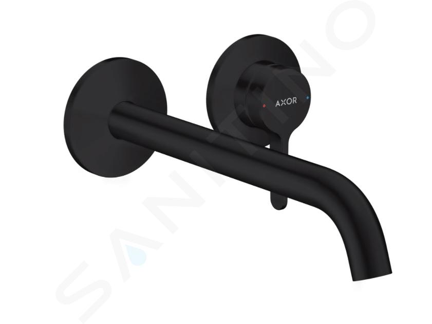 Axor One - Grifo empotrado de lavabo, montaje de 2 orificios, negro mate 48120670