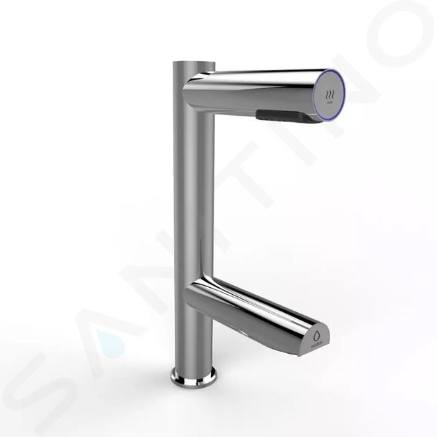 GROHE Euroeco Cosmopolitan S Robinet temporisé 1/2 bleu/rouge chrome -  36265000 