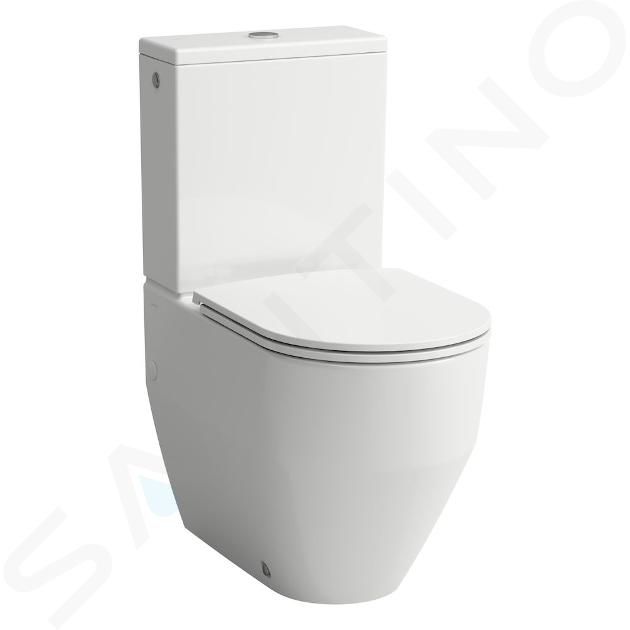 Laufen Pro - Ensemble complet de WC sur pied combiné, évacuation arrière/inférieur, SoftClose, blanc H8679530009701