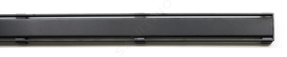 I-Drain DZIGNSTONE - Design rács Solid Linear kádakhoz, 90 cm hosszú, metálfekete színben DP.GS.MB.0895