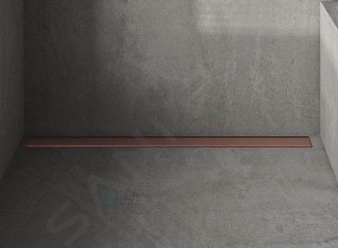I-Drain Plano - Griglia in acciaio inox per piatti doccia serie PRO, superficie PVD, lunghezza 60 cm, rame IPRO0600K
