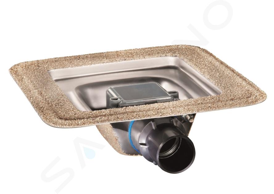 I-Drain Square - Roestvrijstalen vloerafvoer Chape 54, 15x15 cm ID4CSQ0150