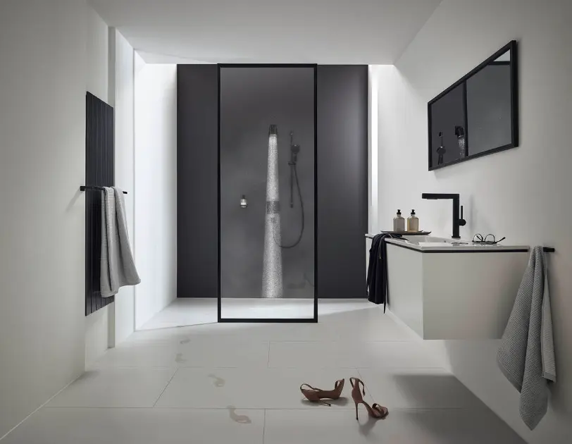 Hansgrohe Pulsify Pommeau de douche 260 2 jets économisant leau avec  raccordement mural, 24151