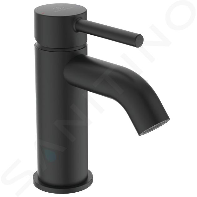 Ideal Standard CeraLine - Grifo de lavabo, con desagüe, negro BC193XG