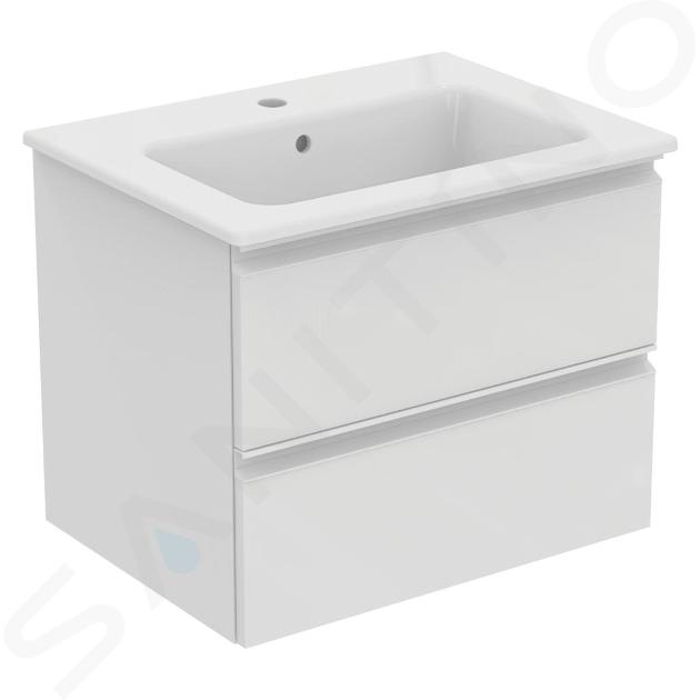Ideal Standard Connect E - Wastafelkast met wastafel, 625x470x505 mm, 2 laden, wit K8698WG