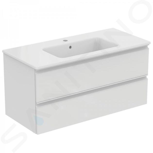 Ideal Standard Connect E - Wastafelkast met wastafel, 1015x465x505 mm, 2 laden, wit K8700WG