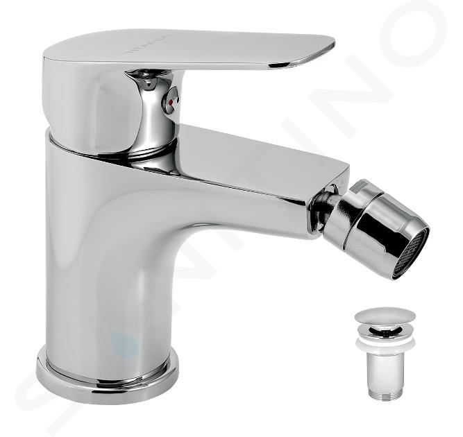 Novaservis Titania Pure - Miscelatore per bidet, con sistema di scarico, cromo 90311,0