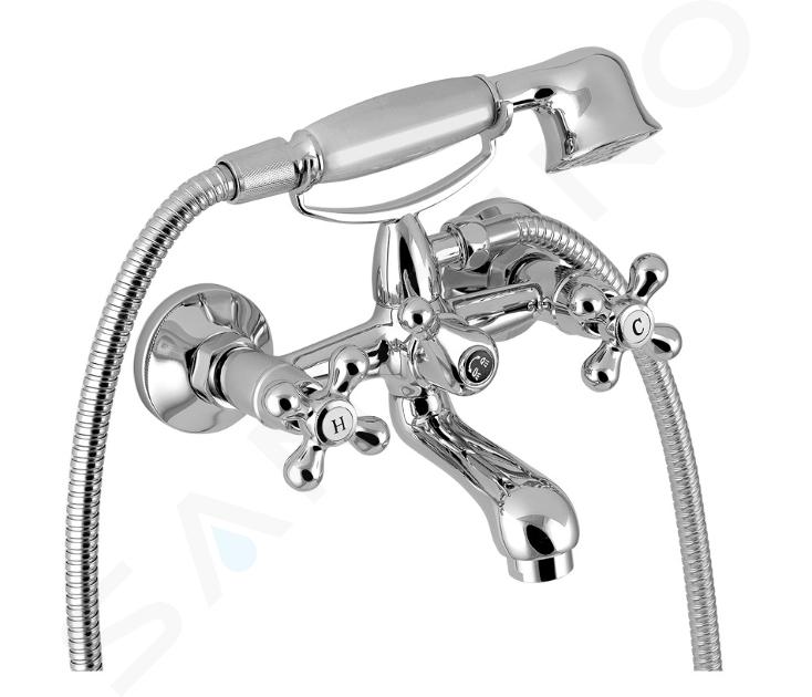 Novaservis Titania Retro II - Mitigeur de baignoire avec accessoires, chrome 99121,0