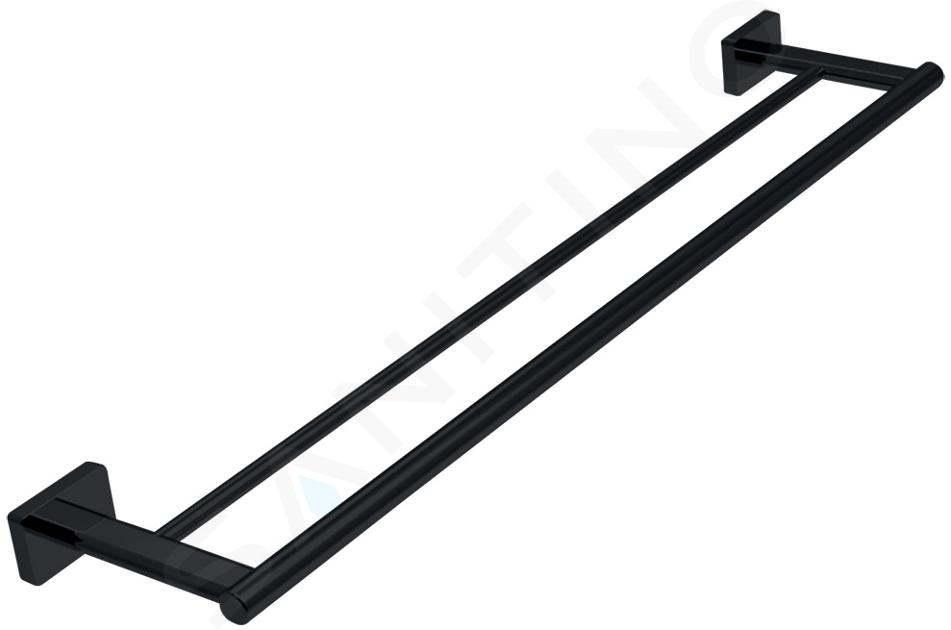 Novaservis Ferro Greta - Handdoekhouder, lengte 60 cm, mat zwart AGR10BL