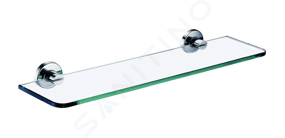 Novaservis Ferro Smile - Ripiano, 50x14 cm, vetro/acciaio inox lucidato ASM13