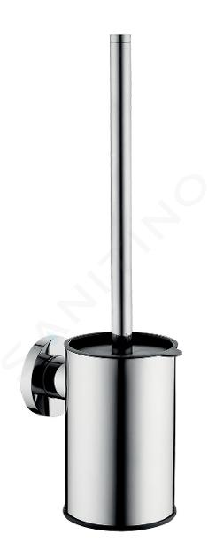 Novaservis Ferro Smile - Scopino WC a parete, con supporto, acciaio inox lucido ASM14