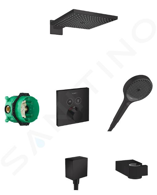 Hansgrohe Raindance E - Sprchový set 300 s termostatem pod omítku, černá 27918670