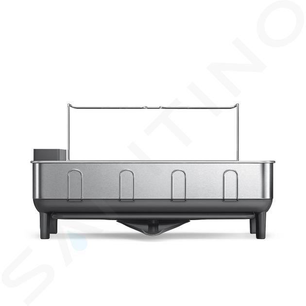 Simplehuman Küchenzubehör - Abtropfgestell 514x566x292 mm, mit Glashalter, grau/Edelstahl KT1181