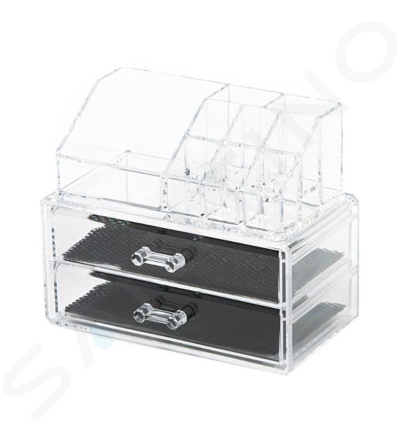 Compactor Make-up organizer - Cosmetisch opbergdoosje 9x12x16 cm, doorzichtig plastic RAN5048