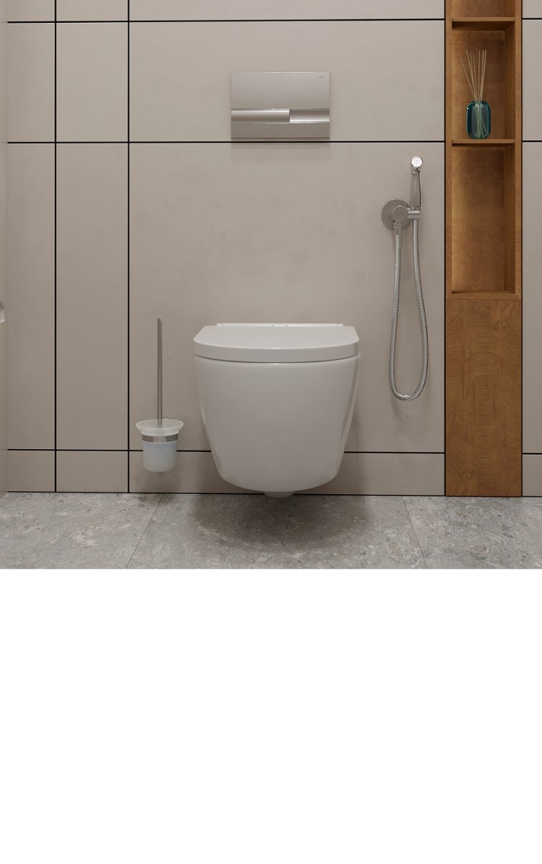 kielle Oudee - WC sospeso con copriwater SoftClose, Rimless, bianco 30102000