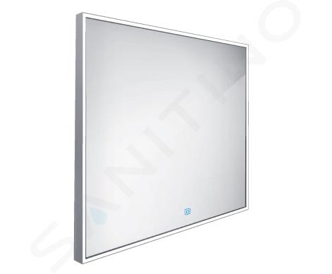 Nimco Lustra - Lustro z oświetleniem LED, 60x60 cm, czujnik dotyku, aluminium ZP 13066V